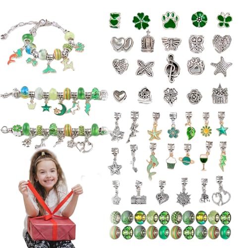 Vgvgaj Armband-Herstellungsset, Charm-Armband-Herstellungsset - Schmuckherstellungszubehör Buntes Perlenarmband-Set | Modisches Perlen-Bastelset für Kinder, Charm-Armband-Halsketten-Set zum Basteln von Vgvgaj