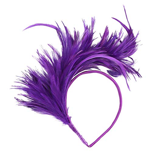 Vhersily Feder Stirnband Feder Haarreif, Colourful Feather Headband, Karneval Modischer Party Kopfschmuck, Cosplay Haarband für Karneval Party, Halloween Party von Vhersily