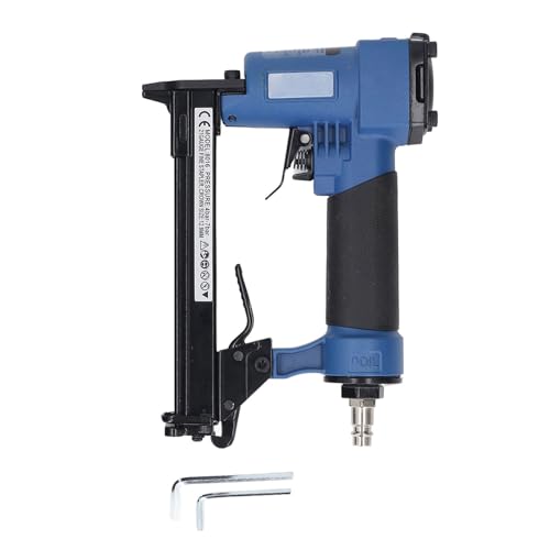 4 Bar Bis 7 Bar Pneumatischer Hefter, Pneumatische Nagelpistole mit Sicherer Design-Entriegelung und Bequemem Griff für Zimmerei, Polsterung, Fotorahmenherstellung, Kabelfixierung von ViaGasaFamido