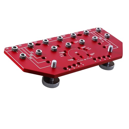 Scharnier -Jig, Aluminium -Legierungsschelf -Stecknadel -Bohr -Jig 2 in 1 Schrankhardware -Tool, Genaue und Effiziente, Mehrere Entfernungen, Breites, Jig -Zubehör von ViaGasaFamido