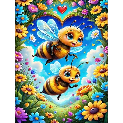 Diamond Painting Bienen-5D Diamond Painting Erwachsene,Bienen Diamond Painting Bilder für Home Wand Dekor(Bienen,30x40cm) von Viart