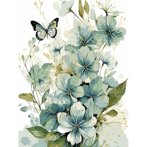 Diamond Painting Blume-5D Diamond Painting Erwachsene,Blumen Diamond Painting Bilder für Home Wand Dekor(30x40cm) von Viart