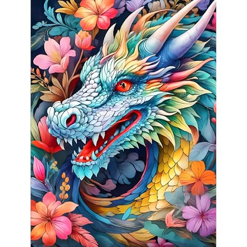 Diamond Painting Drachen-5D Diamond Painting Erwachsene,Drachen Diamond Painting Bilder für Home Wand Dekor(30x40cm) von Viart