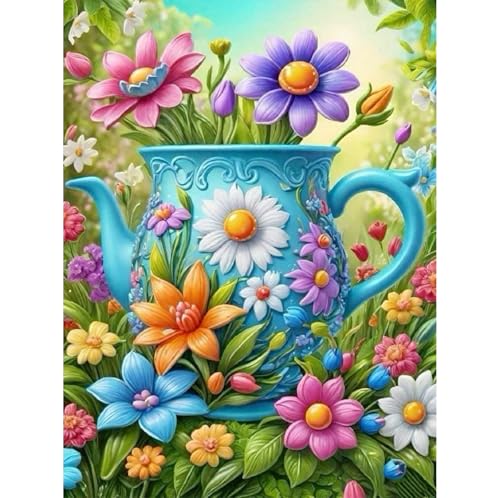 Diamond Painting Erwachsene Blume-Diamant Painting Bilder Erwachsene Blume,5D Diamond Painting Bilder Vegetativ Für Haus Dekoration(30x40cm) von Viart