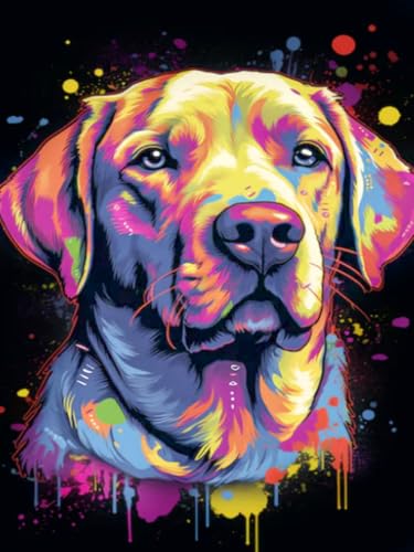 Diamond Painting Erwachsene Hund-Diamant Painting Bilder Erwachsene Hund,5D Diamond Painting Bilder Tiere Für Haus Dekoration(30x40cm) von Viart