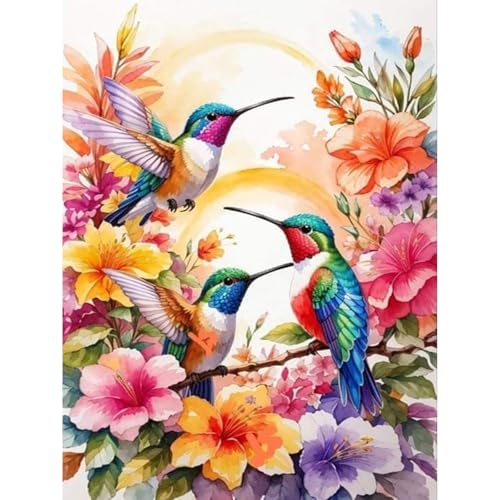 Diamond Painting Kolibri-5D Diamond Painting Erwachsene Kolibri,Tier Diamond Painting Bilder für Home Wand Dekor(Kolibri,30x40cm) von Viart