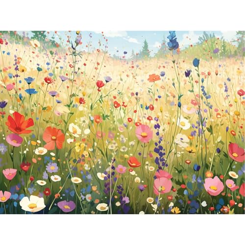 Viart Malen Nach Zahlen Blume-Malen nach Zahlen Erwachsene Blumen,Blume Paint by Numbers Adult für Home Wand Dekor 30x40cm von Viart