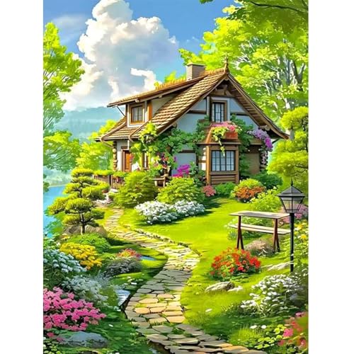 Viart Malen Nach Zahlen Landschaft-Malen nach Zahlen Erwachsene,Landschaft Paint by Numbers Adult für Home Wand Dekor 30x40cm von Viart