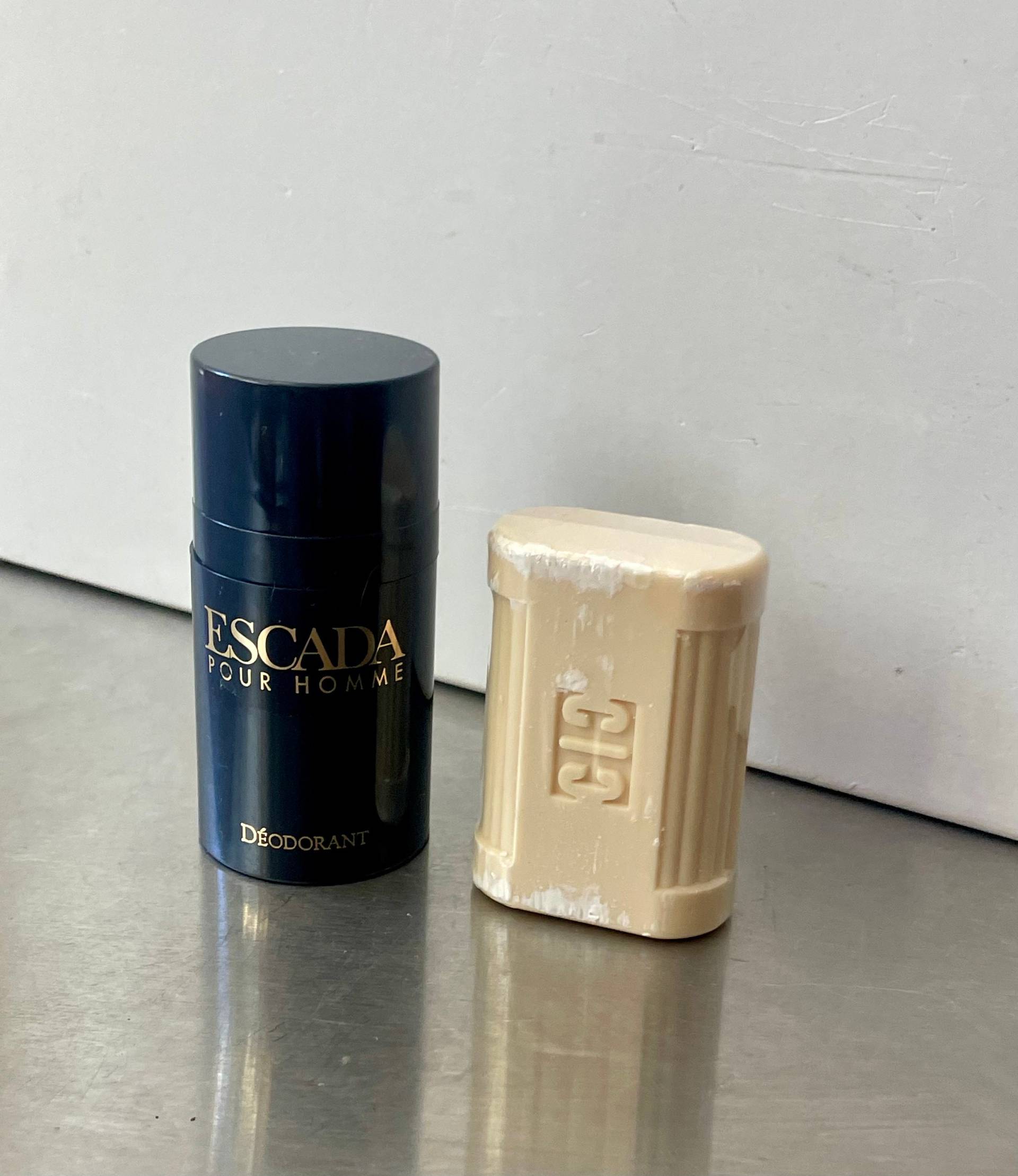 Escada Pour Homme 1993 Vintage Deodorant Stick & Seifenstück von VibaVintage