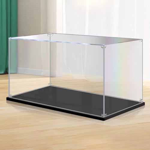 Vibeo Schaukasten Transparentes Staubdichtes Verkaufsmöbel, Stapelbarer Acryl-Vitrine-Actionfiguren-Puppenständer, Würfel-Organizer für Die Präsentation zu Hause (Size : 60x50x35cm/24x20x14) von Vibeo