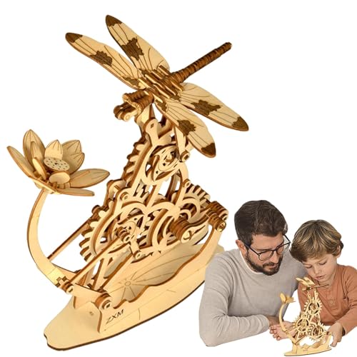 3D-Holzpuzzles für Kinder,Holz-3D-Puzzles für Erwachsene,Stückset Libelle Holzbausatz - Mechanisches Modellpuzzle, Brainteaser, Holzpuzzle-Set mit 158 Teilen für Männer/Frauen/Jungen/Mädchen von Vibhgtf