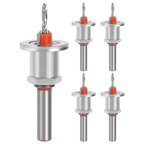 Avellanadora Broschster Set, Avellanadora Broks | 5 -Stück hochpräzise Legierungsstahl -Denkweise für holzresistente Tischlerbohrer einstellbaren Stellvertreter und Bohrkern. Die schnelle Öffnung de von Vibhgtf