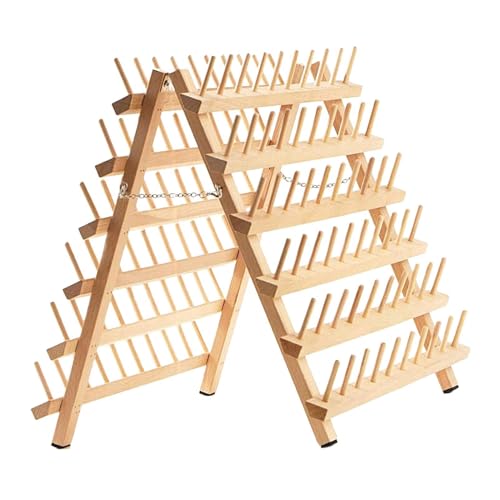 Garnhalter aus Holz – Fadenhalter, Holzfaden-Organizer-Halter | Draht-Organizer mit Wandhaken, Nähspulenhalter, Fadenorganizer zum Nähen, Quiltin von Vibhgtf