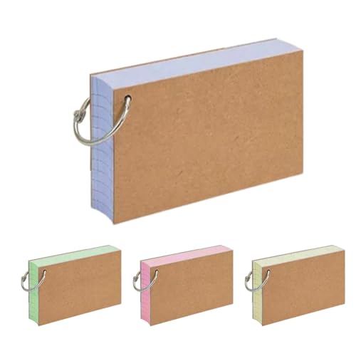 Linierte Notizkarten, liniert, Lernkarten, schwer, 7,6 x 12,7 cm, mit Metallringen für To-Do-Liste, Meeting-Aufzeichnungen, Familiennachrichten, Zuhause von Vibhgtf