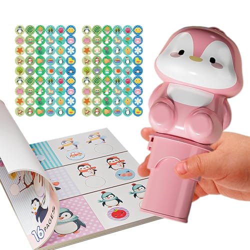 Sticker-Aktivitätsbuch, Sticker-Stempel - Stempelset für Kinder mit insgesamt 400 Aufklebern,Kreatives Spiel-Reisespielzeug, Stickerbücher, Sammelaufkleber und Stempel von Vibhgtf