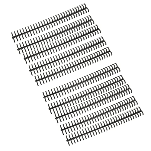 Vibrivio Binderücken Binderücken, 1,27 cm Durchmesser, Kunststoff-Spiralen, Spulenkämme, 30 Löcher, lose Blätter-Bindungsstreifen, Schwarz, 10 Stück von Vibrivio