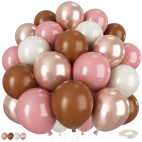Luftballons in Altrosa und Braun, 50 Stück, 30,5 cm, Boho-Geburtstagsballon, Pastellbraun, cremefarben, hautfarben, elfenbeinfarben, Rouge, Champagner, staubige Rose, Dekoration für Geburtstagsparty Luftballons in Altrosa und Braun, 50 Stück, 30,5 cm, Boho-Geburtstagsballon, Pastellbraun, cremefarben, hautfarben, elfenbeinfarben, Rouge, Champagner, staubige Rose, Dekoration für Geburtstagsparty von Vibzox
