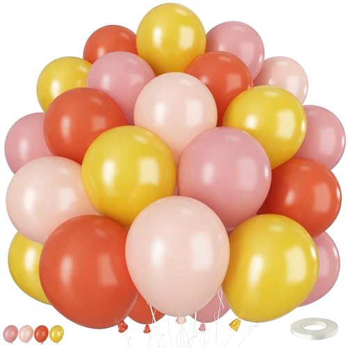 Pinke und gelbe Luftballons, Boho-Luftballons im Retro-Stil, 30,5 cm, Pastellrosa, Gelb, Nude, Latex-Luftballons für Mädchen, Geburtstag, Gänseblümchen, Babyparty, Hochzeit, Verlobung Pinke und gelbe Luftballons, Boho-Luftballons im Retro-Stil, 30,5 cm, Pastellrosa, Gelb, Nude, Latex-Luftballons für Mädchen, Geburtstag, Gänseblümchen, Babyparty, Hochzeit, Verlobung von Vibzox