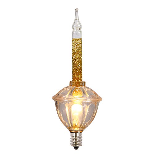 Vickerman 7 Light Gold Glitter Bubble Set mit grünem Draht 50,8 cm Abstand UL Endverbinder von Vickerman