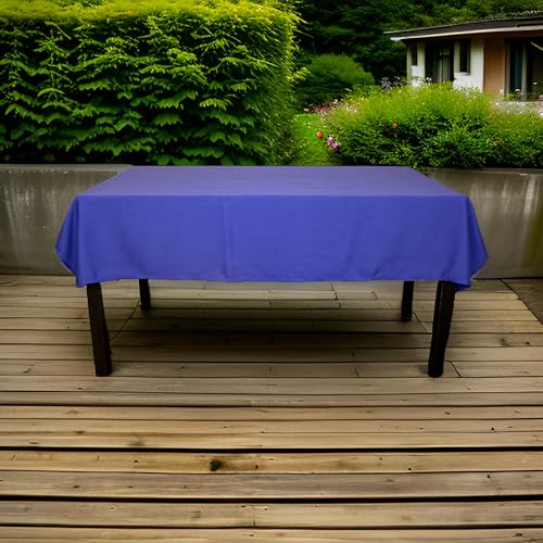 Vico Casa® Fleckenabweisende Tischdecke 140x320cm für Küchentisch, Wohnzimmer/waschbare Tischdecke aus Polyester (Blau-Marineblau) von Vico Casa