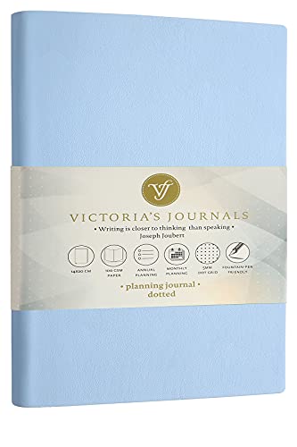 Victoria's Journals Smyth Flexible Cover Planner Notebook 14x20 100gr. gepunktet (Blau) von Victoria's Journals