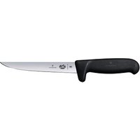 VICTORINOX Ausbeinmesser Fibrox Safety Grip silber, schwarz, Klinge: 15,0 cm von Victorinox