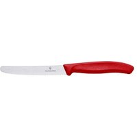 VICTORINOX Gemüsemesser Swiss Classic silber, rot glatt von Victorinox