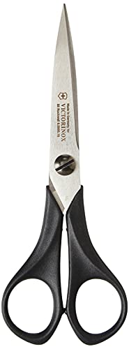 Victorinox Haushaltsschere, Bastelschere, Papierschere, Scharfe Klinge, 16 cm, Robuster Kunststoffgriff, Rostfreier Stahl, schwarz von Victorinox