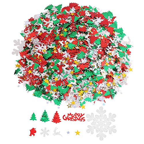 Konfetti Weihnachten Konfetti Streusel Konfetti Party Tisch Konfetti Dekoration Frohe Weihnachten Schneeflocke Weihnachtsbaum Weihnachtsmann Rentier Multicolor Hochzeit Konfetti DIY für Heiligabend von Vidillo