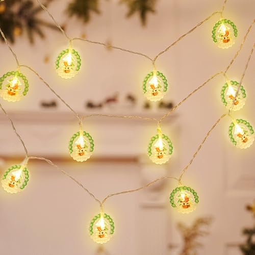 Vidillo Weihnachts-Lichterkette, 3 Meter 20 LED Lichterkette, Batteriebetrieben, Energieeinsparung, Weihnachtsdekoration, Für Garten, Zuhause, Hochzeit, Weihnachtsfeier (D) von Vidillo