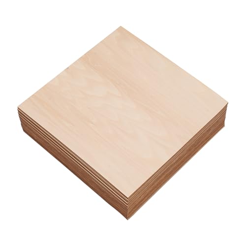 Natürliche Holzbrettchen zum Gestalten Holzscheiben Deko (30 Pack) - 30x30cm Lindenholz Basteln für DIY Malerei Pyrographie Scrabble von Vielrosse