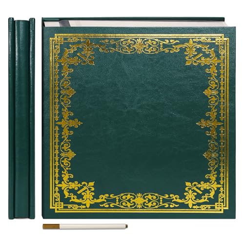 Vienrose Großes Selbstklebendes Fotoalbum Kunstleder Fotoalbum zum Selbstgestalten 32,5x33,5 cm Vintage Bedrucktes Erinnerungsalbum DIY 120 Seiten mit Metallic Stift, Dunkelgrün Vienrose Großes Selbstklebendes Fotoalbum Kunstleder Fotoalbum zum Selbstgestalten 32,5x33,5 cm Vintage Bedrucktes Erinnerungsalbum DIY 120 Seiten mit Metallic Stift, Dunkelgrün von Vienrose