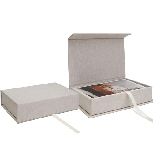 Vienrose Photo Storage Box 4x6, Fotoaufbewahrungsbox 10x15 cm, Foto Organizer aus Leinen, Aufbewahrungs- und Erinnerungsbox für Fotos, Bilder, Postkarten, Geschenkbox für Andenken, Keepsakes Beige Vienrose Photo Storage Box 4x6, Fotoaufbewahrungsbox 10x15 cm, Foto Organizer aus Leinen, Aufbewahrungs- und Erinnerungsbox für Fotos, Bilder, Postkarten, Geschenkbox für Andenken, Keepsakes Beige von Vienrose