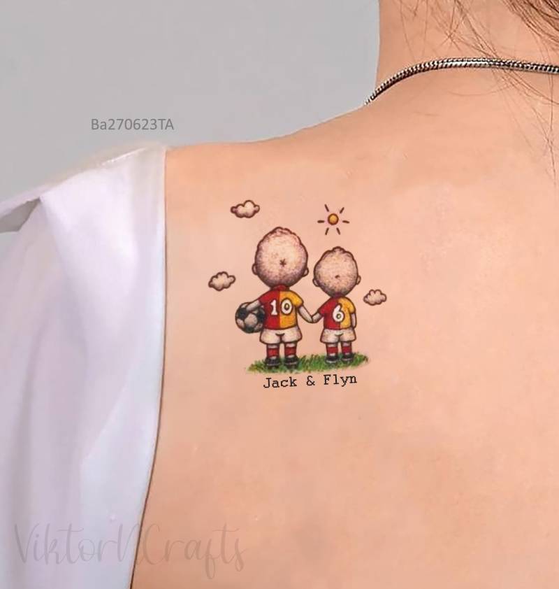 Brüder Temporäres Tattoo, Bedeutungsvolles Geschwister Tattoo Geschenk Für Brüder, Benutzerdefinierter Name Wasserdichtes Fake Großer Bruder von ViktorNCrafts