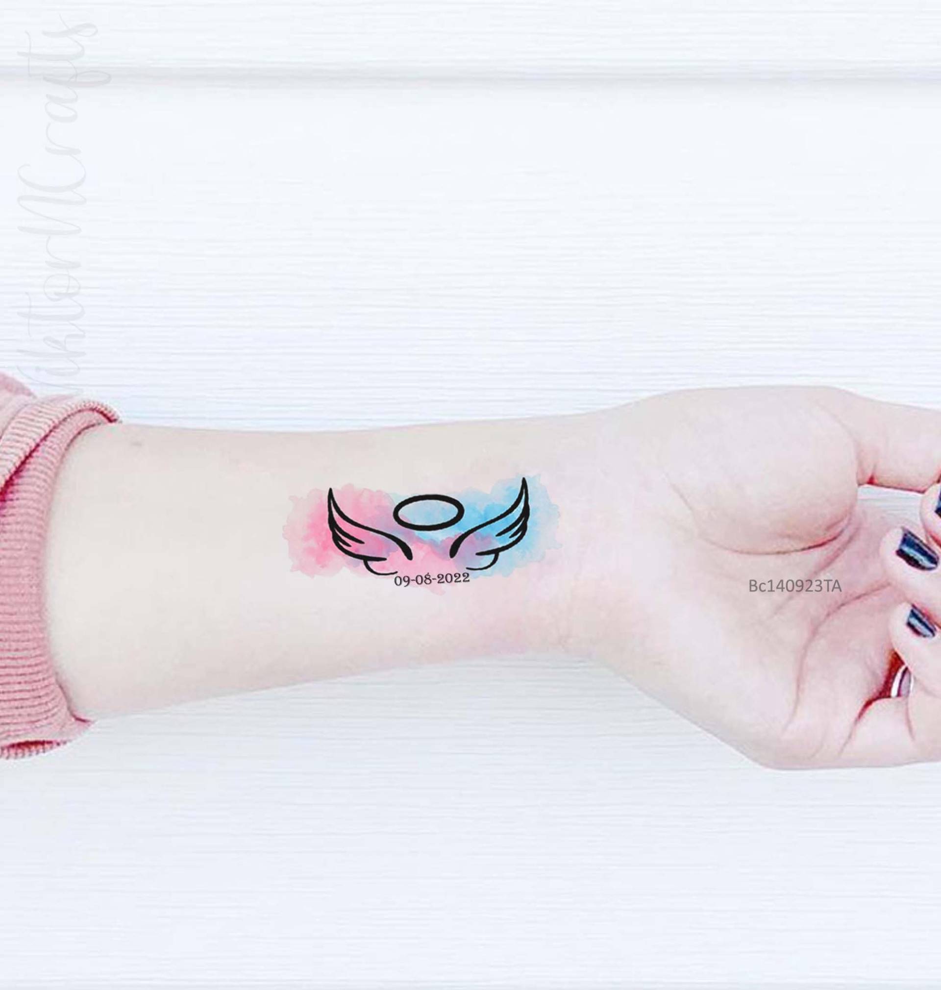 Bunte Engel Flügel Temporäres Tattoo-Bedeutungsvolles Tattoo Geschenk-Fehlgeburt Tattoo-Wasserdicht Fake Tattoo-Engel Tattoo-Sympathie Geschenk von ViktorNCrafts