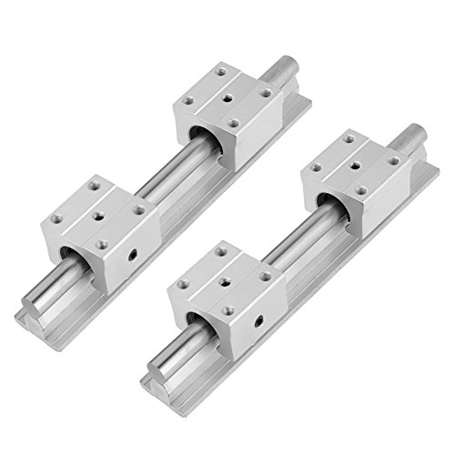 Linearführungssatz SBR12, 2-teilig SBR12 Linearführungsschiene 200 mm mit 4-teiligem SBR12UU-Gleitblock für Fräser, Mühlen und CNC-Drehmaschinen von Vikye