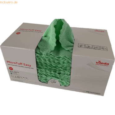 Vileda Microfasertuch MicroTuff Easy 30x30cm grün VE=50 Stück von Vileda