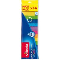 vileda COLORS MAXI PACK Mikrofasertücher Polyester 60 °C waschbar, 14 St. von Vileda