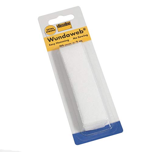 Vilene Wonderweb Wundaweb Extra starker Saum, zum Aufbügeln, kein Nähen, 3 m x 20 mm (1 Stück) von Vlieseline