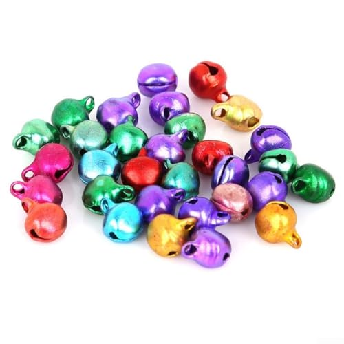 Craft Bells Jingle Bells Eisen-Anhänger, rostbeständig, glänzende Oberfläche, 100 Stück (10 mm, 100 Stück) von Vilgftyiet