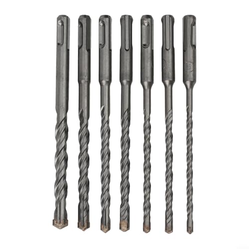 Professional Choice Kreuzhammer-Bits für SDS Plus, schnelle Spanentfernung, Größen 5/6/6/8/8/10/12 mm, 7 Stück von Vilgftyiet