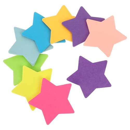 Farbige Haftnotizen Stern, 8 Farben Klebezettel Klein 160 Blatt Selbstklebende Haftnotizzettel, Farbig Pentagramm Notizblöck Super Sticky Notes für Büro Schule Zuhause 70x70mm Mini Notizzettel Klebend von Vin Beauty