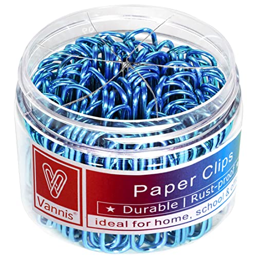 Vinaco Groß Büroklammern 50MM & Büroklammern 32MM, 400 Stück Büroklammern Verschiedene Größen, Rostbeständig & Langlebig Paper Clips für Schule, Büro und Zuhause. Blau Büroklammern Set von Vinaco