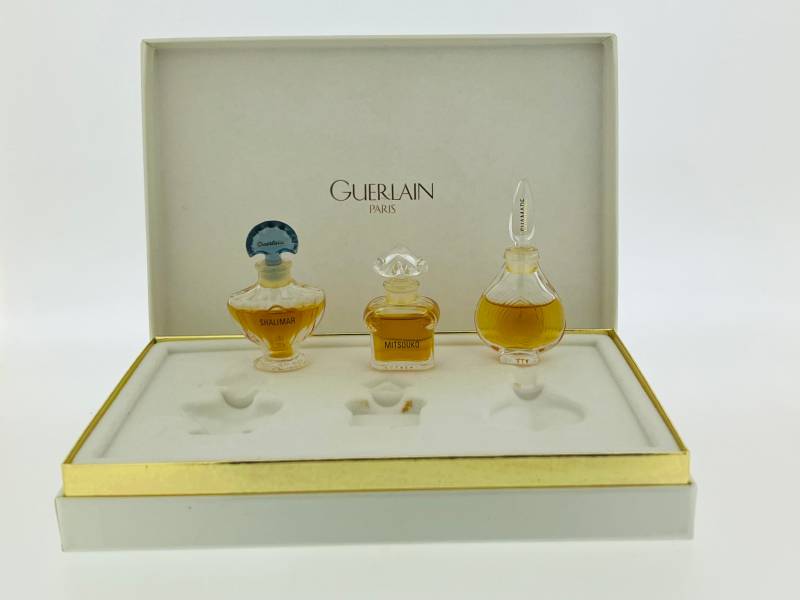 Vintage 3 Miniaturen Set, Cofret, Guerlain, Mitsouko, Shalimar, Chamade, 3x2 Ml von VintagGlamour