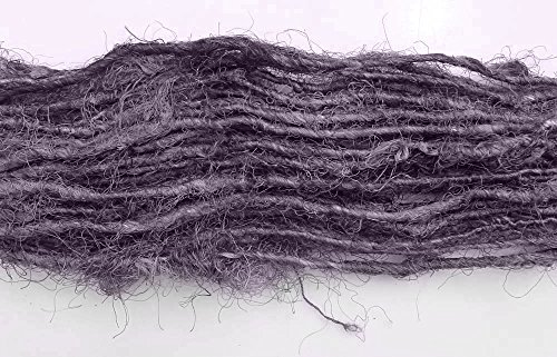 100g Recycling Sari Silk Garn Handgesponnene 1Dirty Lila Weiche Garne von Vintageandyou