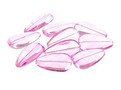10 Glasperlen groß Tropfen in rosa, 2te Wahl von Vintageparts, DIY-Schmuck 10 Glasperlen groß Tropfen in rosa, 2te Wahl von Vintageparts, DIY-Schmuck von Vintageparts FACHHANDEL FÜR SCHMUCKZUBEHÖR