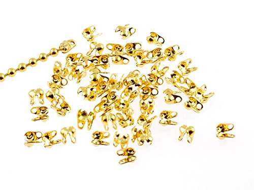 50 Endkappen für Kugelketten in goldfarben 50 Endkappen für Kugelketten in goldfarben von Vintageparts FACHHANDEL FÜR SCHMUCKZUBEHÖR