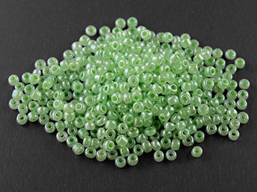 Vintageparts 500 Rocailles Perlen in Mint, 3 mm, DIY-Schmuck von Vintageparts