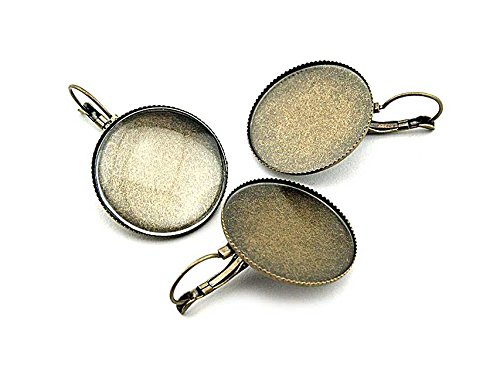 Vintageparts 4 Brisuren in antik Bronze für 25 mm Cabochon, DIY-Schmuck Vintageparts 4 Brisuren in antik Bronze für 25 mm Cabochon, DIY-Schmuck von Vintageparts FACHHANDEL FÜR SCHMUCKZUBEHÖR