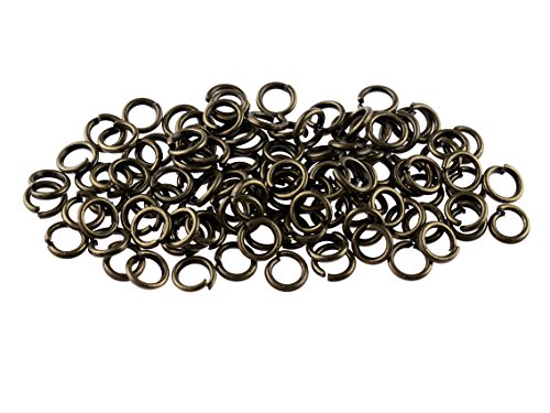 Vintageparts 100 Biegeringe antik Bronze 4 mm stabil, DIY-Schmuck von Vintageparts FACHHANDEL FÜR SCHMUCKZUBEHÖR